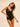 model wearing the Subtile forming body in black by Simone Pérèle with a lace triangle top and seamless fit