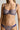 model wearing the Venetian Glass balconette bra in blue with embroidered lace and underwired shape