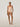 Rose tan forming bodysuit with adjustable straps and molded bust