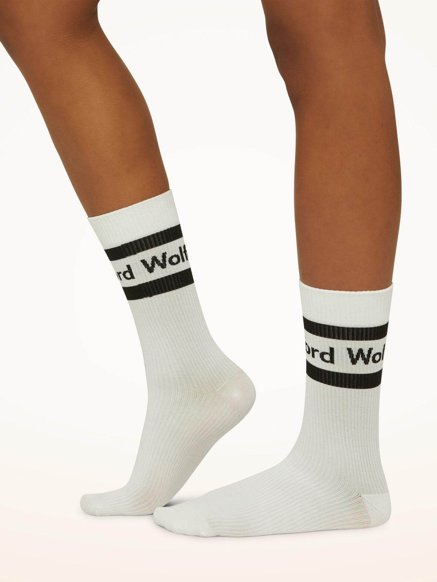 Logo Ribbed Socks by Wolford Zema Lingerie