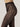 Close-up of Wolford Reptile Net Tights in Dark Wood showing fine recycled ECONYL® yarn and fishnet weave