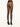 Back view of model wearing Wolford Satin Touch 20 Comfort Tights in black showing smooth sheer finish and waistband logo