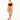 Model wearing Wolford Satin Touch 20 Comfort Tights in gobi showing satin sheen and wide waistband