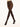 Model wearing Wolford Velvet De Luxe 66 Tights in soft cocoa showing matte opaque finish and wide waistband