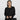 Aspen Dream black ribbed long sleeve top with relaxed fit and side slits in breathable, ultra-soft bamboo fabric.