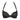 Charcoal Heart-shaped foam cup bra with daisy straps and silicone-backed support, convertible to halter or shoulder style.