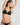 Charcoal Heart-shaped foam cup bra with daisy straps and silicone-backed support, convertible to halter or shoulder style.