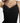 Ribbed v-neck top w/leaver lace