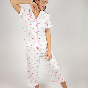 Jolene cropped printed pajama set