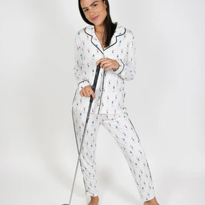 Jolene long printed pajama set