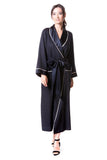 Silk long waffle robe