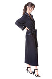 Silk long waffle robe