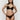 model wearing the Andres Sarda Chalmers bralette in black with padded wireless cups and semi-sheer details