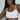 Andres Sarda Payne white padded bralette with mesh detail and monogram elastic band