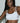 Andres Sarda Payne white padded bralette with mesh detail and monogram elastic band