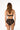 Black soft triangle bra with floral lace trim and wireless microfiber design, offering feminine comfort with adjustable straps and back closure.