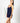Aspen Dream Cute Stitching Cami Short Set in Navy front view with relaxed fit and contrast stitched piping