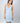 Baby Blue bamboo chemise with lace racerback and sheer lace underbust, offering breathable comfort and chic, body-hugging elegance.