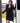 Model wearing Aspen Dream Nora Short Robe in black with lace detail and sewn-in belt