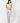 Model wearing Aspen Dream Ribbed Lounge Set in Silver, front view with tank top and wide-leg pants