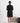 Aspen Dream black short robe with lace panels, pockets, and a sewn-in belt in soft, breathable bamboo fabric.