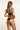 Intricate black lace thong with sheer mesh and cotton lining, elegant