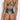 Back view of model wearing the Bordelle Siren set showing adjustable straps, suspender fastening and gold hardware