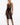 Front view of the Bordelle Zenna Mesh Pencil Skirt styled with the Zenna Halter-Neck Body in black sheer mesh luxury lingerie.