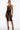 Front view of the Bordelle Zenna Mesh Pencil Skirt in black featuring sheer Italian mesh, a high waist, and a fitted pencil silhouette.