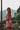 back view of the Calista nightdress by Marjolaine showing the strap placement and smooth silhouette in blush(pink)