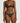 Woman wearing the Coco de Mer Arletta quarter cup bra with matching embroidered thong in emerald green.