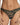 Coco de Mer Arletta embroidered thong featuring a flattering V front silhouette and emerald botanical embroidery.