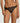Black botanical embroidered skirted thong with scalloped edges and sheer mesh front panel