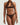 Coco de Mer Kiana High Neck Plunge Bra front view with Leaver’s lace and velvet halterneck design, with matching thong