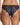 Back view of the Coco de Mer Tamara Brazilian brief featuring floral French Leavers lace and eyelash lace edging.