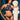 Woman wearing the Coco de Mer Tamara high neck lace bustier with matching Brazilian brief in sapphire blue French Leavers lace.