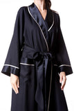 Silk long waffle robe