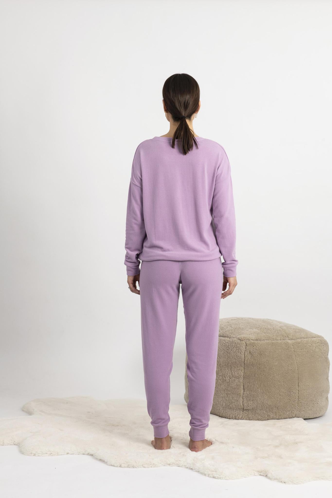 Lavender cozy long pj set