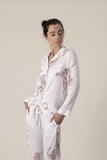 Pink panther silky long pajama set
