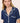 Model wearing Frida PJ set  in navy/ivory with chest pocket and relaxed fit