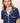 Model wearing Frida PJ set  in navy/ivory with chest pocket and relaxed fit
