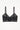 flat lay of the Else Bella soft triangle bra showing wireless longline silhouette and 5-row closure in black