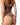back view of model wearing the Else Bella thong with minimal coverage and string sides in lapis(blue)