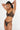 model wearing the Else Bella thong featuring pointelle mesh and a minimalist string waistband in black