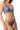 model wearing the Else Bella thong featuring pointelle mesh and a minimalist string waistband in lapis(blue)