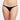 Black/Seashell Fleur’t mid-rise thong in soft TENCEL™ Modal with flat lace trim, seamless fit, and cotton gusset for breathable comfort.