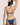 Ocean blue triangle bikini top with gold detail by Andres Sarda