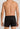 Back view of the HANRO Button Fly Cotton Boxer in black showing the comfortable full-coverage design.