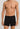 HANRO Button Fly Cotton Boxer in black for men featuring a classic relaxed fit and button fly.