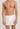 HANRO Button Fly Cotton Boxer in white for men featuring a classic relaxed fit and button fly.
